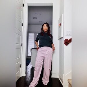 Zara Cargo Pants Size Medium Light Purple